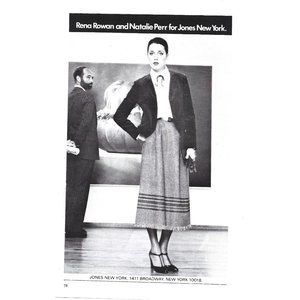 Jones New York Rena Rowan Natalie Perr 1970s Vintage Print Ad 9 in Tall